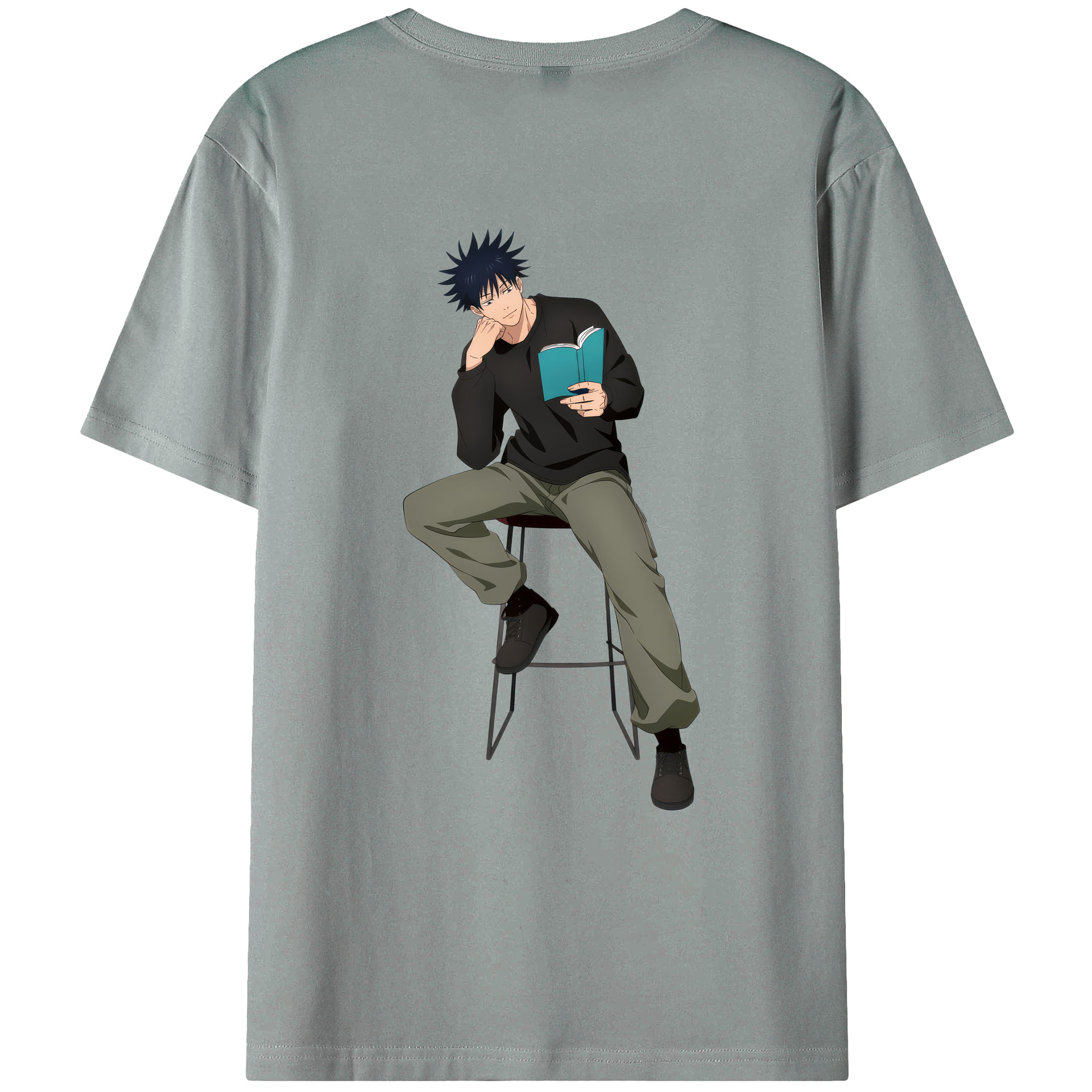 （画像用） 呪術廻戦 Jujutsu Kaisen 綿100％ メンズ半袖Tシャツ（バックプリント） 通気性